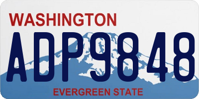 WA license plate ADP9848