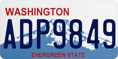 WA license plate ADP9849
