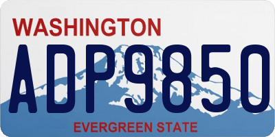 WA license plate ADP9850