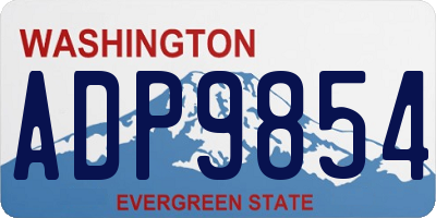 WA license plate ADP9854