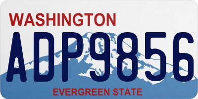 WA license plate ADP9856