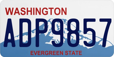 WA license plate ADP9857