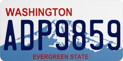 WA license plate ADP9859