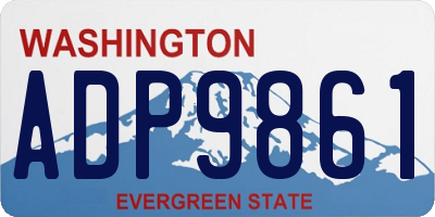 WA license plate ADP9861