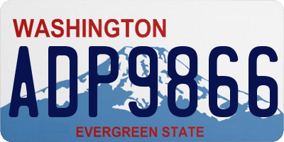 WA license plate ADP9866