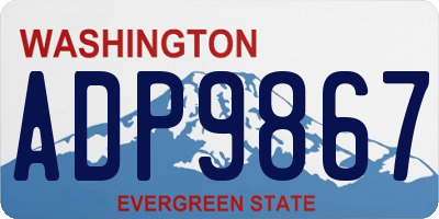 WA license plate ADP9867