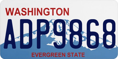 WA license plate ADP9868