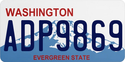 WA license plate ADP9869