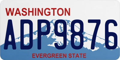 WA license plate ADP9876