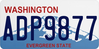 WA license plate ADP9877