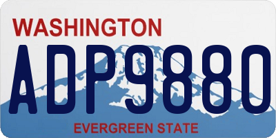 WA license plate ADP9880