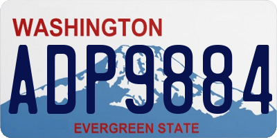 WA license plate ADP9884