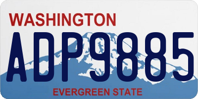 WA license plate ADP9885