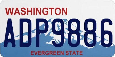 WA license plate ADP9886