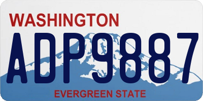 WA license plate ADP9887