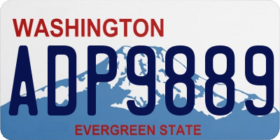 WA license plate ADP9889
