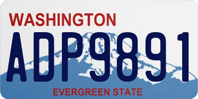 WA license plate ADP9891