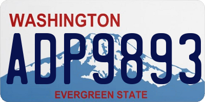 WA license plate ADP9893