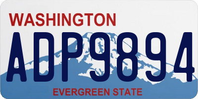 WA license plate ADP9894