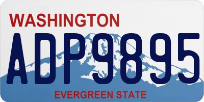 WA license plate ADP9895