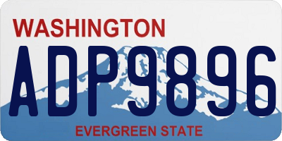 WA license plate ADP9896