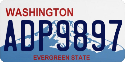 WA license plate ADP9897
