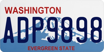 WA license plate ADP9898