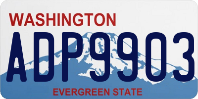 WA license plate ADP9903
