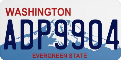 WA license plate ADP9904