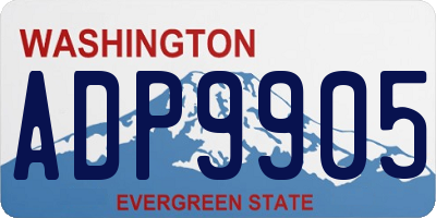 WA license plate ADP9905