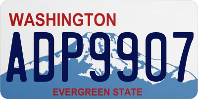 WA license plate ADP9907