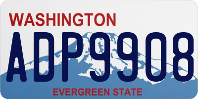 WA license plate ADP9908