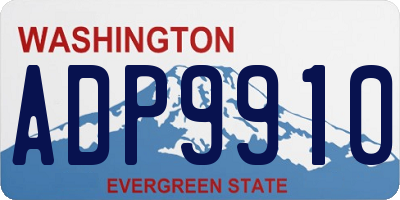 WA license plate ADP9910