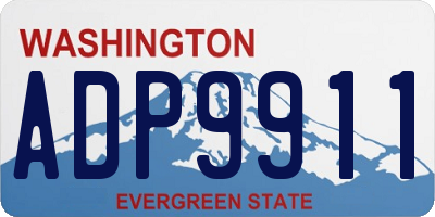 WA license plate ADP9911