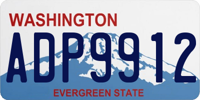 WA license plate ADP9912
