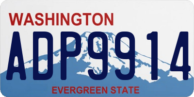 WA license plate ADP9914