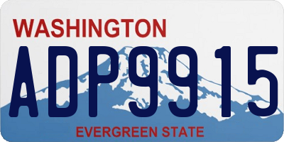 WA license plate ADP9915