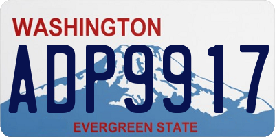 WA license plate ADP9917