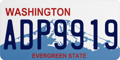 WA license plate ADP9919