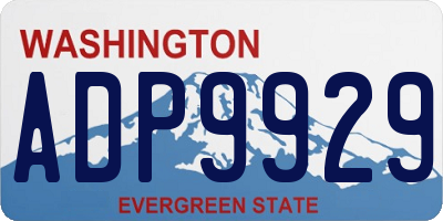 WA license plate ADP9929