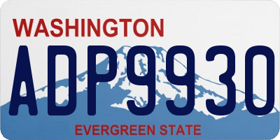 WA license plate ADP9930