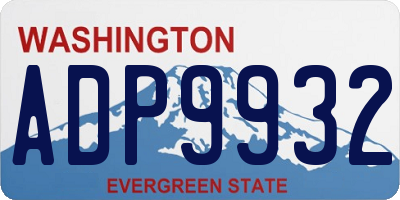 WA license plate ADP9932