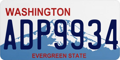 WA license plate ADP9934