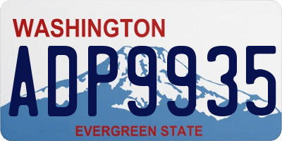 WA license plate ADP9935