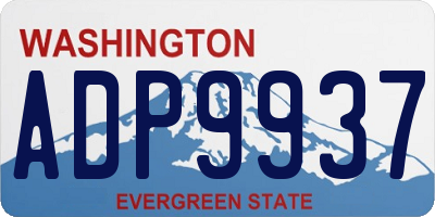 WA license plate ADP9937
