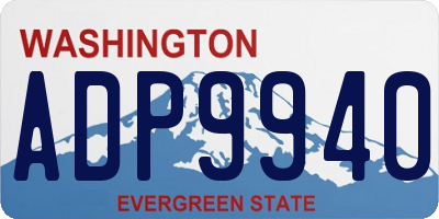 WA license plate ADP9940