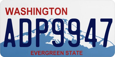 WA license plate ADP9947