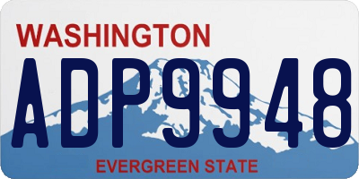WA license plate ADP9948