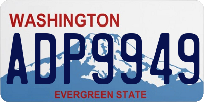 WA license plate ADP9949