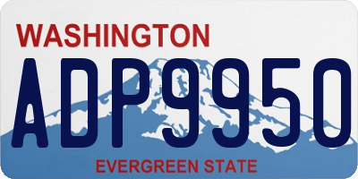 WA license plate ADP9950